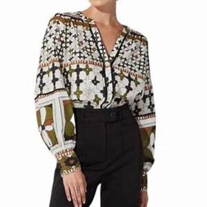 Cleobella Maren Print Blouse - Art Deco